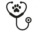 5893586-estetoscopio-e-pegada-animal-veterinario-conceito-silhueta-icone-veterinario-medicina-equipamento-glifo-pictograma-pet-cao-gato-saude-servico-icone-isolado-ilustracao-vetor